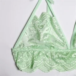 Women‘s Christmas Lingeries Gift Lace Bras Fixed Straps Sheer Bras Triangle Cup V Neck Breathable Lace Hook & Eye Date Casual Daily Xmas Sexy 1 Set White Black / Bra & Panty Set -Deals The Sexy Bra Store admyzl1639398805053