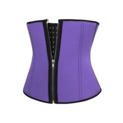 Corset Women's Waist Trainer Shapewears Office Running Gym Yoga Plus Size Black Blue Purple Sport Breathable Zipper Hook & Eye Tummy Control Push Up Front Close Solid Color Summer Spring Fall -Deals The Sexy Bra Store agnjhx1604035877511