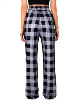 Women's Lounge Pants Christmas Grid / Plaid Casual Comfort Soft Home Daily Bed Polyester Breathable Pant Pocket Elastic Waist Fall Winter Yellow Red -Deals The Sexy Bra Store ahxtxz1695628335614