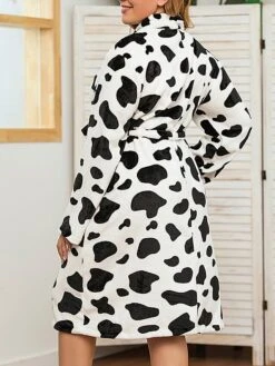 Women's Plus Size Robe Dot Simple Casual Comfort Home Street Going Out Flannel Warm Breathable V Wire Long Sleeve Pocket Summer Fall Lavender Lilac White 16 Women's Plus Size Robe Dot Simple Casual Comfort Home Street Going Out Flannel Warm Breathable V Wire Long Sleeve Pocket Summer Fall Lavender Lilac White -Deals The Sexy Bra Store akzsjm1693986206367