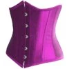 Fashion Womens Underbust Waist Training Corset Bustier Sexy Satin Vintage