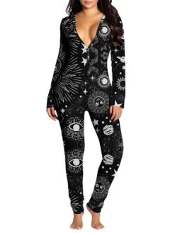 Women's Onesie Pajamas Nighty One Piece Pajama Leopard Star Fashion Comfort Soft Home Daily VacationV Wire Long Sleeve Button Fall Spring Black Pink 11 Women's Onesie Pajamas Nighty One Piece Pajama Leopard Star Fashion Comfort Soft Home Daily VacationV Wire Long Sleeve Button Fall Spring Black Pink -Deals The Sexy Bra Store aoncpk1663665128255