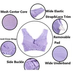 Women's Oversized Lace Sports Bras Cross Front Side Buckle Wire Free Bra Yoga Workout Activewear -Deals The Sexy Bra Store aoqaem1656492076559