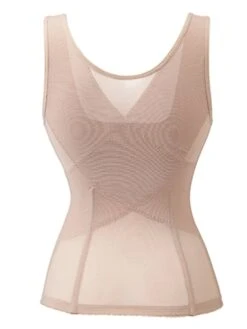 Corset Women's Waist Trainer Corsets Shapewears Office Running Gym Yoga Black Beige Sport Breathable Comfortable Hook & Eye Tummy Control Push Up Front Close Pure Color Summer Spring -Deals The Sexy Bra Store apjwpn1640852178820