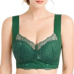 Women's Wireless Bras Full Coverage Pure Color Pull-On Closure Spandex Sexy 1PC Green Black / Bras & Bralettes / Plus Size -Deals The Sexy Bra Store asawan1620367969612