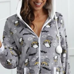 Women's Christmas Pjs Onesies Pajama For Adult Jumpsuits 1 PCS Penguin Animal Plush Simple Comfort Home Christmas Daily Flannel Warm Gift Hoodie Long Sleeve Print Fall Winter Gray Pink 21 Women's Christmas Pjs Onesies Pajama For Adult Jumpsuits 1 PCS Penguin Animal Plush Simple Comfort Home Christmas Daily Flannel Warm Gift Hoodie Long Sleeve Print Fall Winter Gray Pink -Deals The Sexy Bra Store asvcow1638170757350