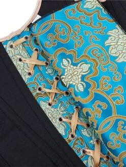 Corset Women's Corset Tops Party & Evening Club Black Blue Sexy Overbust Corset Hook & Eye Lace Up Retro Tummy Control Push Up Flower Fall Winter -Deals The Sexy Bra Store aszzta1658476225634