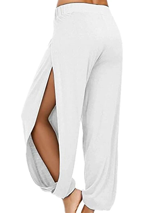 Women's Loungewear Bottom Nighty 1 PCS Pure Color Simple Fashion Comfort Home Daily Vacation Polyester Breathable Gift Long Pant Sporty Elastic Waist Spring Summer Green White / Hole / Hole 3 Women's Loungewear Bottom Nighty 1 PCS Pure Color Simple Fashion Comfort Home Daily Vacation Polyester Breathable Gift Long Pant Sporty Elastic Waist Spring Summer Green White / Hole / Hole - Image 3