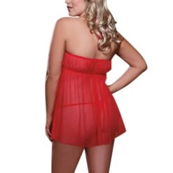 Women's Plus Size Lingerie Xmas Christmas Babydoll & Slips Chemises & Negligees Geometric 0Lace Red / Sexy 5 Women's Plus Size Lingerie Xmas Christmas Babydoll & Slips Chemises & Negligees Geometric 0Lace Red / Sexy -Deals The Sexy Bra Store awrtsq1559294496929