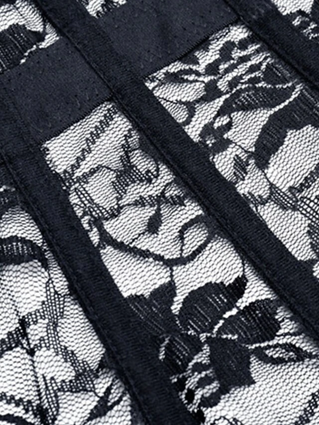 Corset Women's Corsets Corset Tops Party & Evening Valentine's Day Club Black Sexy Breathable Underbust Corset Hook & Eye Lace Up Lace Backless Tummy Control Lace Flower All Seasons 8 Corset Women's Corsets Corset Tops Party & Evening Valentine's Day Club Black Sexy Breathable Underbust Corset Hook & Eye Lace Up Lace Backless Tummy Control Lace Flower All Seasons - Image 8