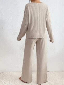 Women's Loungewear Sets Pure Color Casual Comfort Soft Home Daily Vacation Polyester Breathable V Wire Long Sleeve Sweater Pant Fall Winter Black Brown 19 Women's Loungewear Sets Pure Color Casual Comfort Soft Home Daily Vacation Polyester Breathable V Wire Long Sleeve Sweater Pant Fall Winter Black Brown -Deals The Sexy Bra Store ayazez1695196790280
