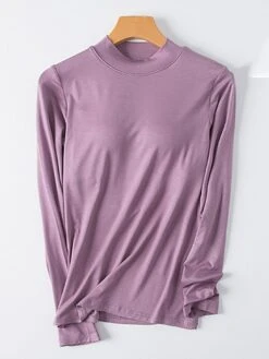 Women's Pajama Top With Chest Pads Loungewear Top Pure Color Fashion Casual Comfort Home Daily Bed Modal Breathable Crew Neck Long Sleeve Fall Winter Black White 24 Women's Pajama Top With Chest Pads Loungewear Top Pure Color Fashion Casual Comfort Home Daily Bed Modal Breathable Crew Neck Long Sleeve Fall Winter Black White -Deals The Sexy Bra Store ayhygf1697699930486