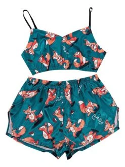 Ladies Sexy Home Furnishing Separated Shiny Cloth Pajama Set -Deals The Sexy Bra Store aywxwb1697793500740