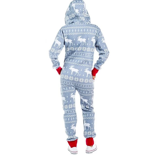 Women's Onesie Pajamas Letter Elk Warm Casual Soft Xmas Home Christmas Daily Cotton Blend Warm Breathable Hoodie Long Sleeve Summer Fall Wine Red 8 Women's Onesie Pajamas Letter Elk Warm Casual Soft Xmas Home Christmas Daily Cotton Blend Warm Breathable Hoodie Long Sleeve Summer Fall Wine Red - Image 8