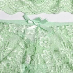 Women‘s Christmas Lingeries Gift Lace Bras Fixed Straps Sheer Bras Triangle Cup V Neck Breathable Lace Hook & Eye Date Casual Daily Xmas Sexy 1 Set White Black / Bra & Panty Set -Deals The Sexy Bra Store bcnfbr1639398806945