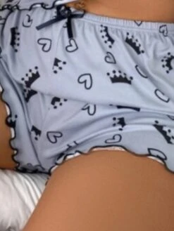 Women's Plus Size Sexy Lingerie Sets Heart Dot Lovers Comfort Sweet Home Daily Bed Polyester Breathable Straps Sleeveless Strap Top Shorts Backless Summer Spring Pink Navy Blue -Deals The Sexy Bra Store bdrkjy1680599084572