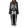 Women's Pajamas Jumpsuit Skeleton Retro Gothic Punk & Gothic Halloween Carnival Polyester Breathable Hoodie Long Sleeve Fall Winter Black