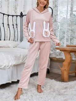 Women's Loungewear Sets 2 Pieces Patchwork Fashion Casual Comfort Street Daily Date Polyester Warm Hoodie Long Sleeve Pant Fall Winter Pink -Deals The Sexy Bra Store bjvoya1691046336012