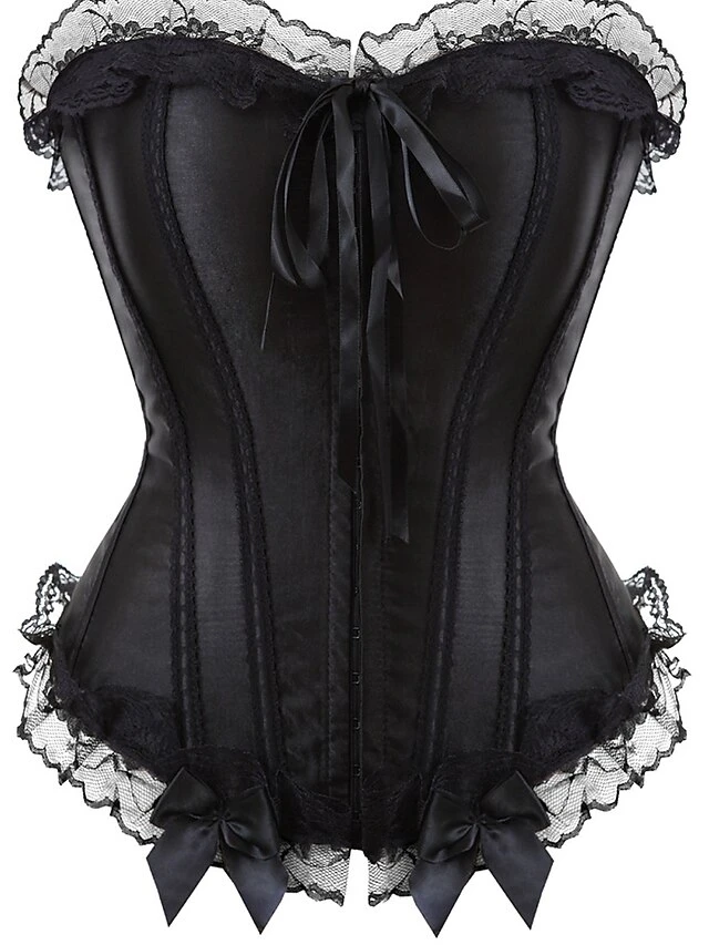 Women's Corsets Halloween Waist Trainer Body Shaper Pure Color Fashion Retro Hot Party Carnival Spandex Breathable Bandeau Adjustable Summer Spring Black 1 Women's Corsets Halloween Waist Trainer Body Shaper Pure Color Fashion Retro Hot Party Carnival Spandex Breathable Bandeau Adjustable Summer Spring Black