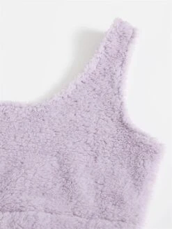 Women's Solid Plush Tank Top And Pants Lounge Sets Casual Comfort Soft Home Street Daily Polyester Breathable Elastic Waist Fall Winter Black White -Deals The Sexy Bra Store blsimw1688541591162