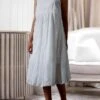 Women's Pajamas Nightgown Dress Pure Color Simple Casual Soft Home Daily Bed Cotton And Linen Breathable Straps Sleeveless Backless Summer Spring White
