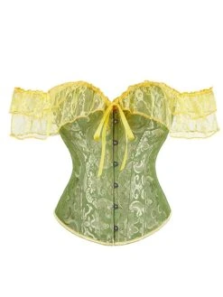 Women's Pink Corsets Dark Blue Corsets Shapewear Flower Corsets Party Halloween Going Out Polyester Breathable Bandeau Short Sleeve Backless Summer Spring Black White -Deals The Sexy Bra Store bquvon1697170329987