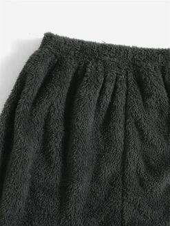 Women's Solid Plush Tank Top And Pants Lounge Sets Casual Comfort Soft Home Street Daily Polyester Breathable Elastic Waist Fall Winter Black White -Deals The Sexy Bra Store btafzl1688541588316