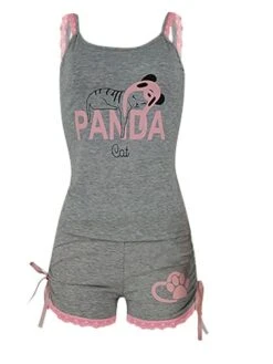 Women's Pajamas Sets Nighty Pjs 2 Pieces Letter Simple Comfort Home Daily Bed Polyester Breathable Gift Sleeveless Shorts Elastic Waist Spring Summer Blue Beige / Print -Deals The Sexy Bra Store btyskj1644904319078