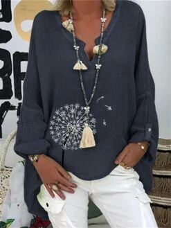 Women's Loungewear Top Flower Fashion Casual Street Date Airport Linen Breathable V Wire Long Sleeve Backless Summer Spring Pink Navy Blue 7 Women's Loungewear Top Flower Fashion Casual Street Date Airport Linen Breathable V Wire Long Sleeve Backless Summer Spring Pink Navy Blue -Deals The Sexy Bra Store bweaen1683107293487