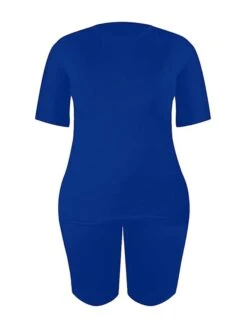 Women's Loungewear Sets Pure Color Fashion Casual Comfort Street Daily Date Polyester Breathable Crew Neck Short Sleeve Shorts Elastic Waist Summer Spring Black White -Deals The Sexy Bra Store bwqukt1688541593255