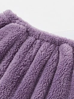 Women's Pajamas Sets Pure Color Simple Comfort Plush Home Daily Flannel Warm Hoodie Long Sleeve Pant Elastic Waist Fall Winter Red Purple -Deals The Sexy Bra Store bwrqhw1692257118913