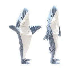 Women's Hoodie Shark Blanket Pajama Loungewear Wearable Shark Blanket For Adult Warm Simple Casual Home Daily BedComfort Warm Hoodie Long Sleeve Pocket Hoodie Fall Winter Pink Blue