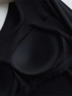 Women's Square Neck Pajama Top With Chest Pads Loungewear Top Pure Color Fashion Casual Comfort Home Street Daily Polyester Breathable Square Neck Long Sleeve Fall Winter Black White Yellow -Deals The Sexy Bra Store cezxdy1697699953837