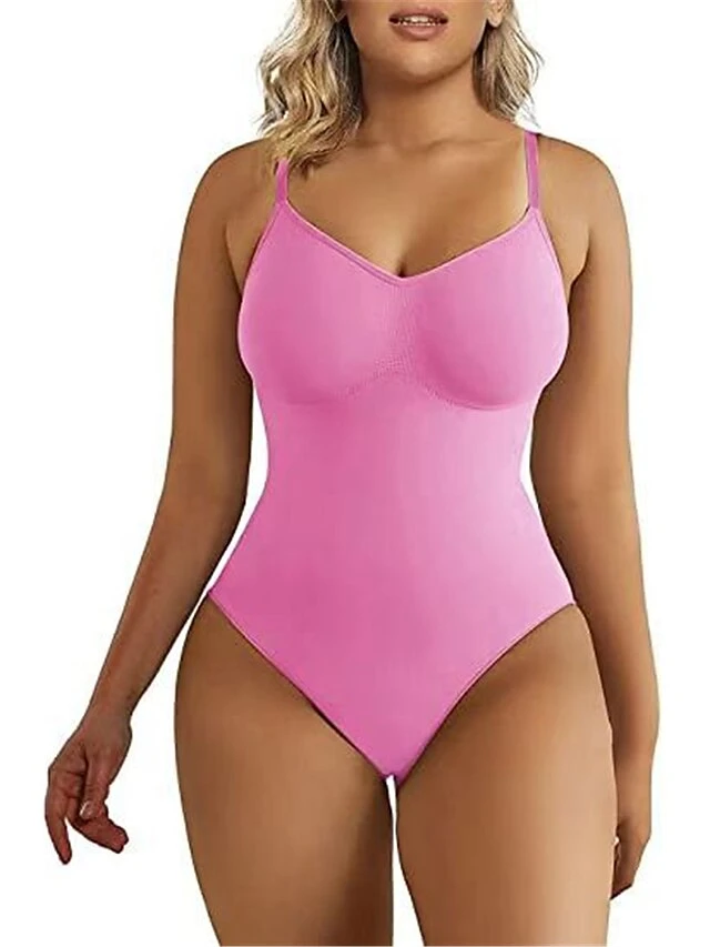 Women's Plus Size Bodysuits Body Shaper Pure Color Fashion Hot Carnival Party Masquerade Nylon Breathable Straps Sleeveless Backless Summer Spring Black Briefs Skin Color Briefs 3 Women's Plus Size Bodysuits Body Shaper Pure Color Fashion Hot Carnival Party Masquerade Nylon Breathable Straps Sleeveless Backless Summer Spring Black Briefs Skin Color Briefs - Image 3