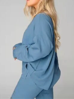 Women's Loungewear Sets Pure Color Fashion Simple Home Daily Vacation Polyester Warm Breathable Crew Neck Long Sleeve Hoodie Pant Elastic Waist Hole Fall Winter Dark Apricot Black -Deals The Sexy Bra Store cjbhhb1693899203078