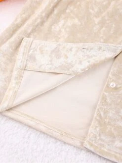 Women's Pajamas Sets Pure Color Warm Fashion Casual Home Daily Bed Velvet Warm Breathable Lapel Long Sleeve Shirt Pant Button Fall Winter Beige -Deals The Sexy Bra Store ckkpee1693206745251