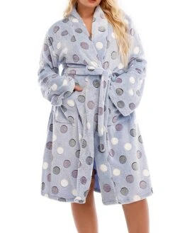 Women's Plus Size Pajamas Robe Bathrobe Dot Color Combo Plush Casual Comfort Home Daily Bed Flannel Warm V Wire Long Sleeve Pocket Fall Winter White Pink 34 Women's Plus Size Pajamas Robe Bathrobe Dot Color Combo Plush Casual Comfort Home Daily Bed Flannel Warm V Wire Long Sleeve Pocket Fall Winter White Pink -Deals The Sexy Bra Store ckqshr1695628344374