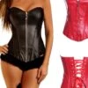Women's Body Shaper Pure Color Fashion Corsets Comfort Xmas Party Home Christmas Polyester Breathable Bandeau Sleeveless Backless Summer Spring Black Red