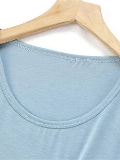 Women's Pajamas Sets Pure Color Casual Comfort Soft Home Daily Vacation Modal Crew Neck Long Sleeve T Shirt Tee Pocket Fall Winter Light Pink Matcha Green -Deals The Sexy Bra Store coxinh1693467434375