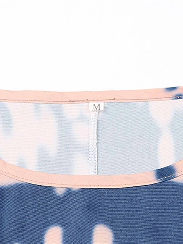 Women's Loungewear Dress Tie Dye Simple Casual Comfort Home Daily Bed Polyester Breathable Crew Neck Half Sleeve Dress Summer Spring White Pink 10 Women's Loungewear Dress Tie Dye Simple Casual Comfort Home Daily Bed Polyester Breathable Crew Neck Half Sleeve Dress Summer Spring White Pink - Image 10