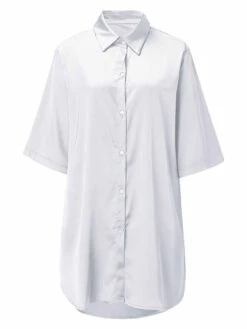 Women's Pajamas Nightgown Nightshirt Dress Pure Color Simple Casual Soft Home Daily Bed Satin Breathable Lapel Short Sleeve Button Summer Spring Black White 8 Women's Pajamas Nightgown Nightshirt Dress Pure Color Simple Casual Soft Home Daily Bed Satin Breathable Lapel Short Sleeve Button Summer Spring Black White -Deals The Sexy Bra Store cskuix1685011676018