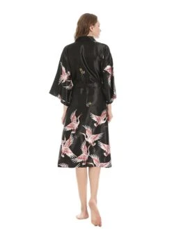 Ladies Sexy Spring Summer Imitation Silk Crane Pajamas Home Nightgown 27 Ladies Sexy Spring Summer Imitation Silk Crane Pajamas Home Nightgown -Deals The Sexy Bra Store cvebof1691133308113