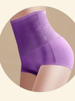 Women's Panties Waist Trainer Pure Color Undergarments Comfort Home Daily Bed Polyester Breathable Elastic Waist Summer Spring Lotus Pink Black -Deals The Sexy Bra Store cvfqbb1697074766648