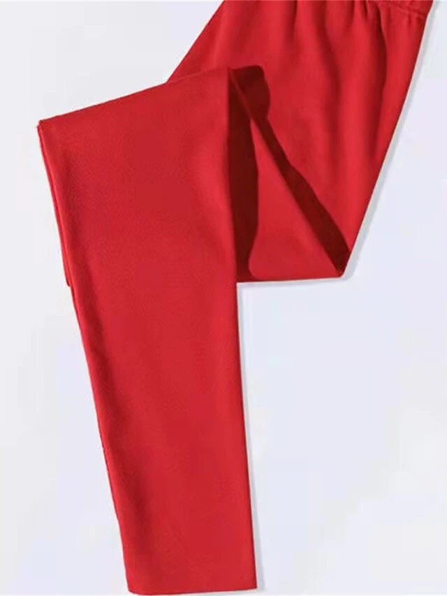 Women's Loungewear Pants Lounge Pants Pure Color Simple Casual Soft Street Daily Vacation Polyester Breathable Long Pant Elastic Waist Summer Spring Black Pink 4 Women's Loungewear Pants Lounge Pants Pure Color Simple Casual Soft Street Daily Vacation Polyester Breathable Long Pant Elastic Waist Summer Spring Black Pink - Image 4