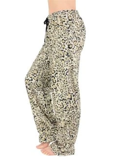 Women's Christmas Fleece Pajamas Pants Pajama Pant Leopard Elk Warm Fashion Plush Home Xmas Daily Bed Coral Fleece Coral Velvet Warm Breathable Long Pant Elastic Waist Fall Winter Red Blue -Deals The Sexy Bra Store czcbro1693552873263