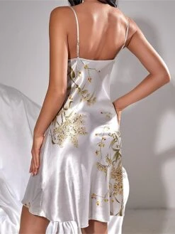 Women's Pajamas Nightgown Nightshirt Dress Cherry Flower Fashion Casual Comfort Home Daily Bed Satin Breathable Straps Sleeveless Backless Spring Summer Black Champagne 27 Women's Pajamas Nightgown Nightshirt Dress Cherry Flower Fashion Casual Comfort Home Daily Bed Satin Breathable Straps Sleeveless Backless Spring Summer Black Champagne -Deals The Sexy Bra Store danyva1673595056472
