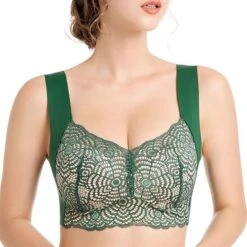 Women's Wireless Bras Full Coverage Pure Color Pull-On Closure Spandex Sexy 1PC Green Black / Bras & Bralettes / Plus Size -Deals The Sexy Bra Store dauuxn1620367970493