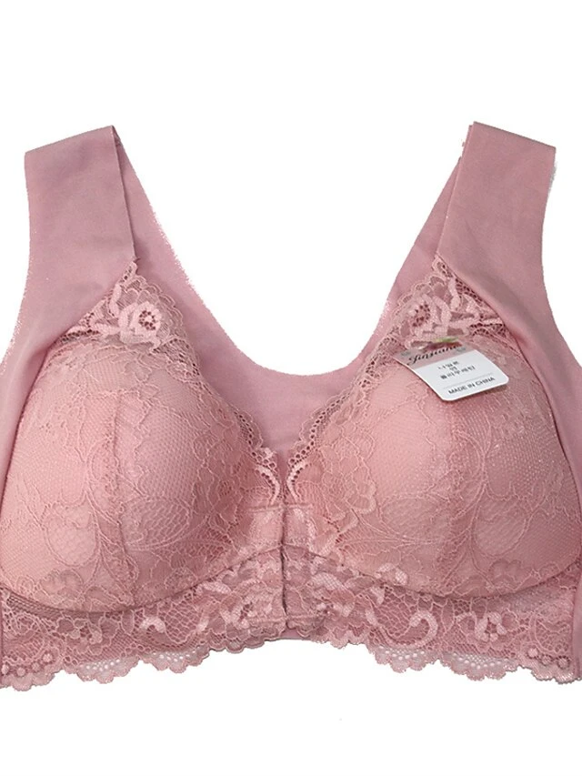 Women's Lace Bras Fixed Straps Sheer Bras Full Coverage V Neck Breathable Lace Pure Color Front Closure Date Casual Daily Nylon Sexy 1PC Black Gray / Bras & Bralettes / 1 PC 7 Women's Lace Bras Fixed Straps Sheer Bras Full Coverage V Neck Breathable Lace Pure Color Front Closure Date Casual Daily Nylon Sexy 1PC Black Gray / Bras & Bralettes / 1 PC - Image 7