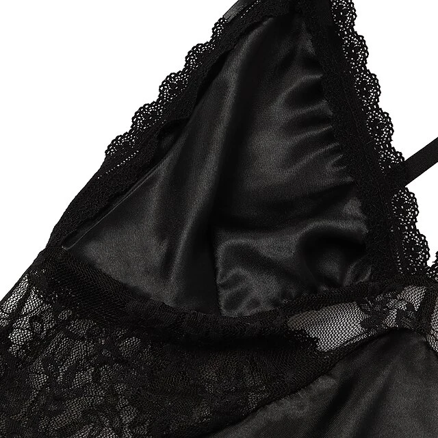 Women's Pajamas Nightgown Dress Pjs Patchwork Fashion Comfort Soft Home Christmas Daily Satin V Wire Sleeveless Hole Summer Spring Black Wine 14 Women's Pajamas Nightgown Dress Pjs Patchwork Fashion Comfort Soft Home Christmas Daily Satin V Wire Sleeveless Hole Summer Spring Black Wine - Image 14