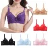 Women's Push Up Bras 3/4 Cup Lace Pure Color Hook & Eye Daily Wear POLY 1PC White Black / Plus Size / Plus Size
